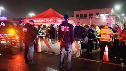 Plane crashes into fire truck at LaGuardia Airport, killing both pilots