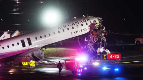 Plane crashes into fire truck at LaGuardia Airport, killing both pilots