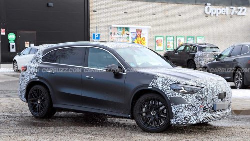 Mercedes, Mercedes-AMG GLC EQ spied with a big wing to handle its 900-hp powertrain