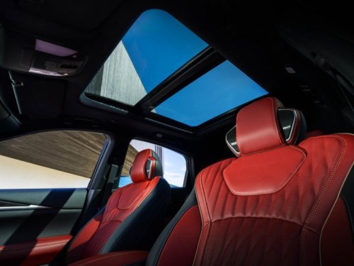 2027 Infiniti QX65's most interesting attributes are its red paint and headrests