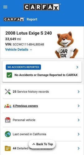 2008 Lotus Exige for sale