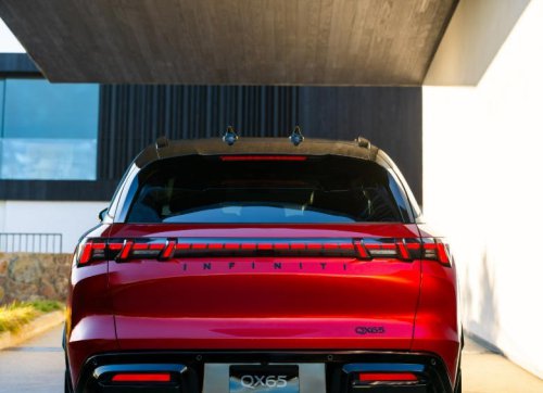 2027 Infiniti QX65's most interesting attributes are its red paint and headrests