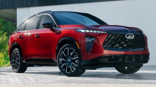 2027 Infiniti QX65's most interesting attributes are its red paint and headrests