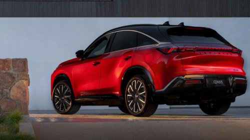 2027 Infiniti QX65's most interesting attributes are its red paint and headrests