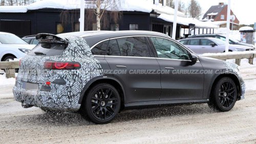 Mercedes-AMG GLC EQ spied with a big wing to handle its 900-hp powertrain