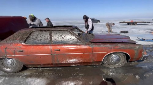 Ford, This Ford trapped in ice over 40 years ago is finally back on dry land