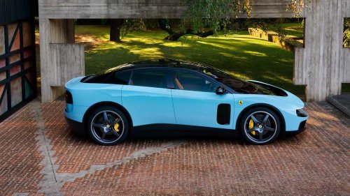 Ferrari just unveiled its first-ever all-electric car—and Jony Ive designed it