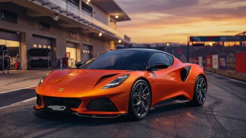 Lotus, Lotus cut a hole in the Emira's roof, in case you want that, and there's a more powerful 420 Sport model too