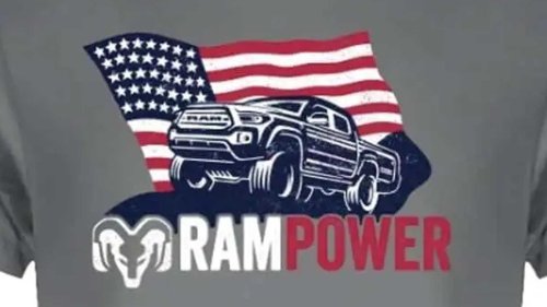 Oops: Ram's idea of a 'patriotic' pickup truck is apparently a Toyota Tacoma