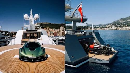 El máximo lujo dentro del GP de Mónaco: más de 70.000.000 de euros sobre el agua con un Koenigsegg Jesko y un Fórmula 1