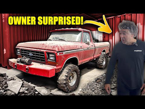 Ford, Ford Ranger, Ford F-250, US man locked away his Ford F-250 Ranger XLT in a container for 20 years and couldn't believe it when he finally let it out