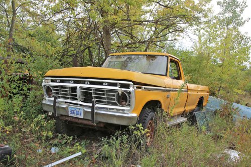 Tesoros encontrados en Ron's Auto Salvage en Allison, Iowa