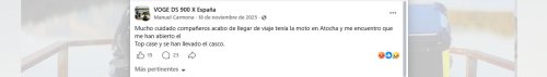 Aparqué en un sitio muy popular de Madrid y cuando volví no lo podía creer: sorpresa, me robaron y dejaron mi moto así