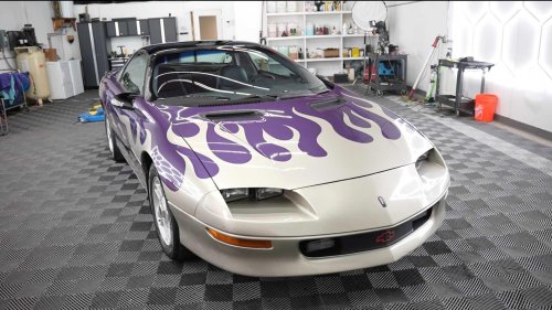 This forgotten flame-painted Camaro roared back to life after 20 years in storage