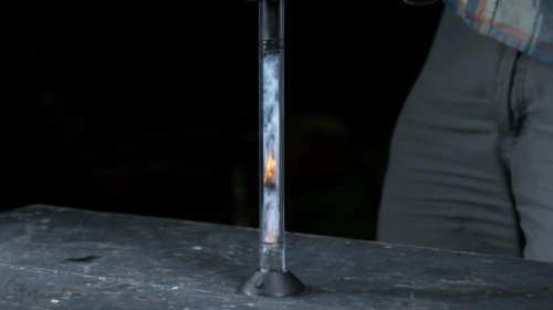 To visualize how diesel fuel detonates, here it is igniting in slow motion