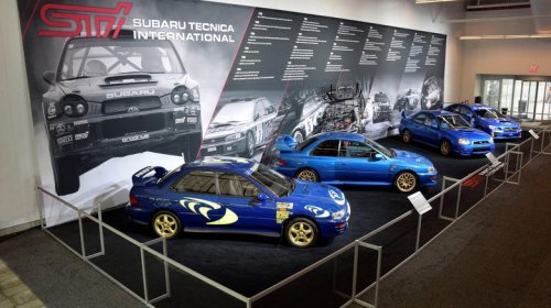 The reason why some Subaru STIs have pink logos