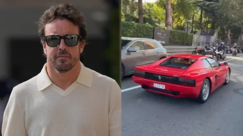 Fernando Alonso saca a relucir una nueva joya de su interminable garaje, un deportivo de Ferrari de los años 90