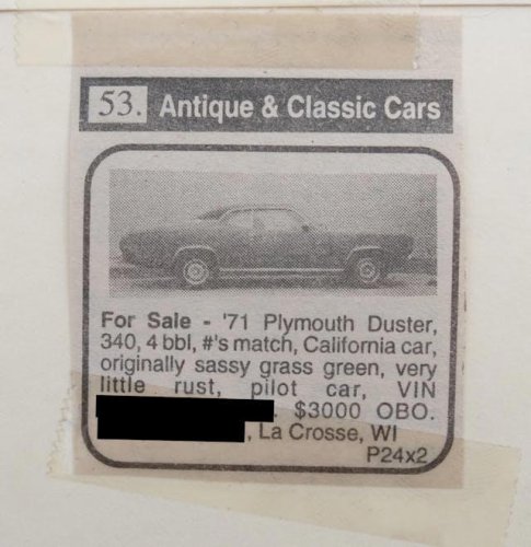 The Plymouth Duster 340 kept muscle cars light, fun, and affordable