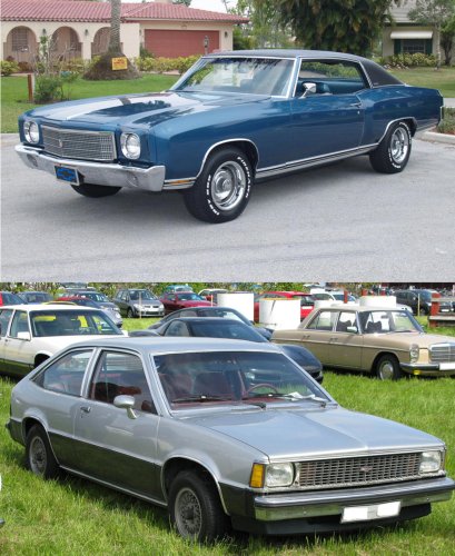 1970s muscle car magic versus 1980s junk, seen side by side