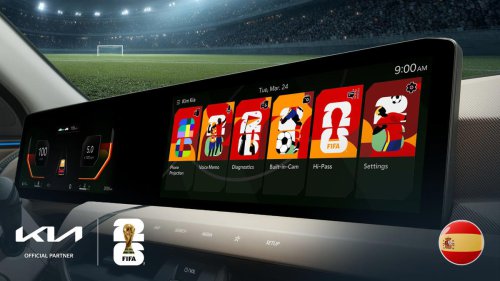 Kia lleva el fútbol a sus sistemas multimedia con estos diseños inspirados en el Mundial 2026