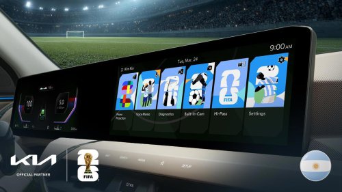 Kia ofrece diseños de pantalla especiales para sus coches en honor al Mundial de fútbol