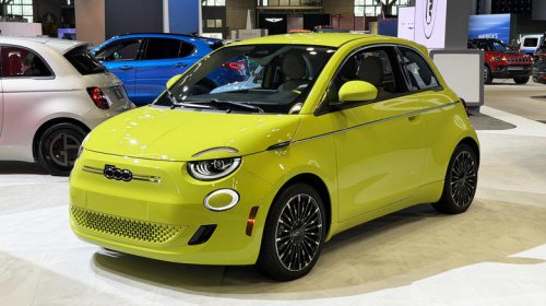 There were a lot of lime green (or yellow?) cars at the New York Auto Show