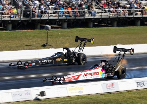 NHRA sisters Jasmine Salinas and Jianna Evaristo-Salinas bring speed and style to the track, in photos