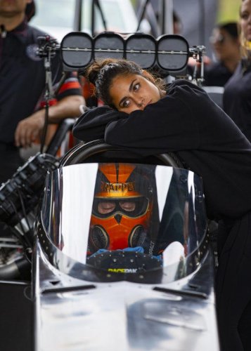 NHRA sisters Jasmine Salinas and Jianna Evaristo-Salinas bring speed and style to the track, in photos