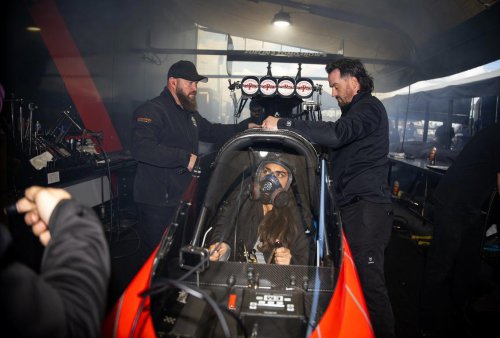 NHRA sisters Jasmine Salinas and Jianna Evaristo-Salinas bring speed and style to the track, in photos