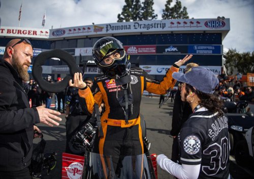 NHRA sisters Jasmine Salinas and Jianna Evaristo-Salinas bring speed and style to the track, in photos