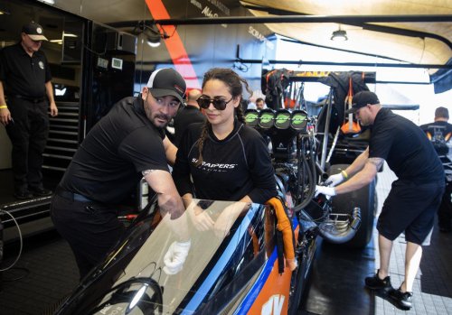 NHRA sisters Jasmine Salinas and Jianna Evaristo-Salinas bring speed and style to the track, in photos