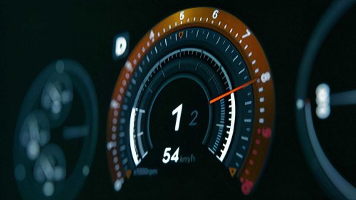 Genesis GV60 Magma shows 'optimal' shift points for something that doesn't shift