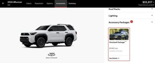 Toyota, Toyota 4Runner, Toyota offering new Overlook Overlanding package for 2026 4Runner