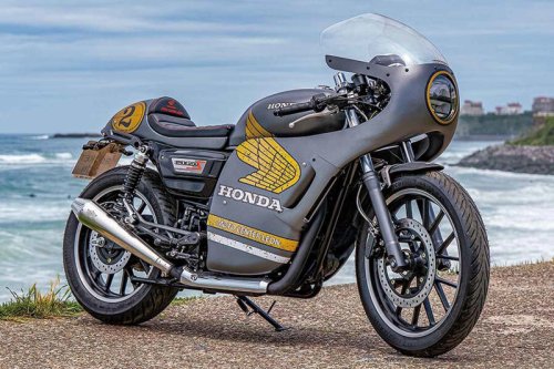 GB350S “THE ROCKET LION”（ホンダ GB350）造形や塗色で往年のグランプリマシンRCを想起させる【Heritage&Legends】