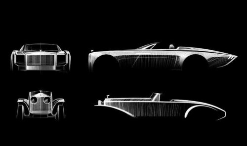 Rolls-Royce Project Nightingale is an 18.9-foot-long electric convertible with chrome freakin' tail fins