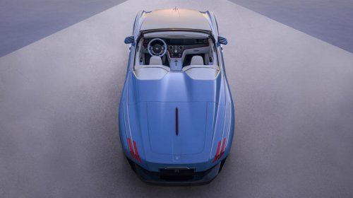 Rolls-Royce Project Nightingale is an 18.9-foot-long electric convertible with chrome freakin' tail fins
