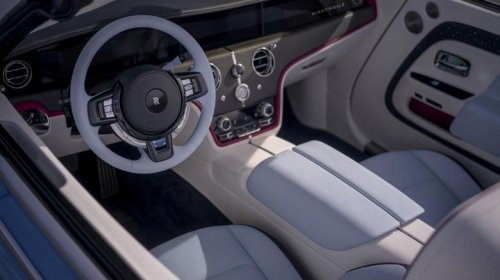 Rolls-Royce Project Nightingale is an 18.9-foot-long electric convertible with chrome freakin' tail fins