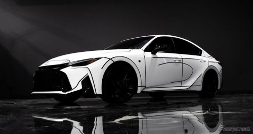レクサス『IS』改良新型、1台限りのカスタムカーを米シカゴで初公開…独特の線画スタイル