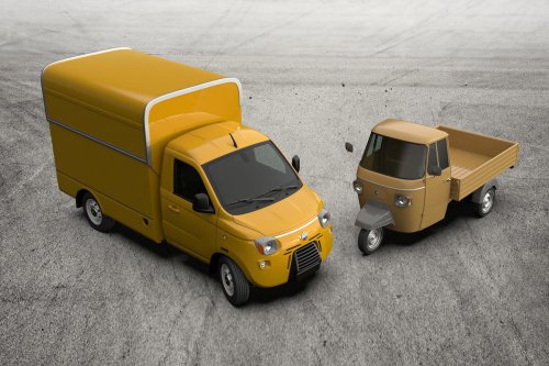 El Piaggio comercial que transporta mercancías y viaja en el tiempo: su diseño lleva a los años 70
