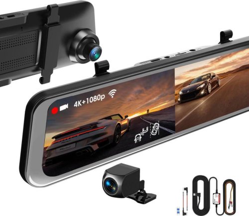 This $199 gadget turns your rearview mirror into a dash cam and backup camera