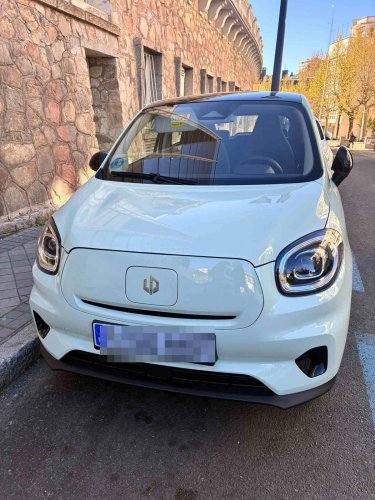 He encontrado este coche aparcado y me llamó la atención su logo: nunca lo había visto, pero cada vez será más conocido