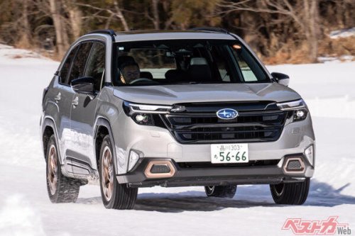 雪道でここまで違う? フォレスターの2モデルが別モノすぎた! ターボとハイブリッドの違いはどこ?