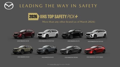 Mazda, Mazda leads in IIHS Top Safety Pick+ awards for 2026 models