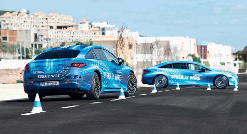 La dirección por cable llega a la producción en el Mercedes EQS