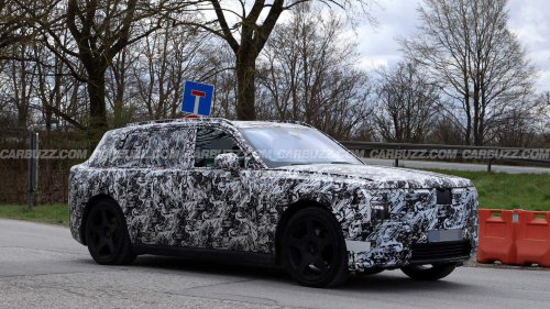 New Rolls-Royce SUV spied with its center-hinge hood clearly visible