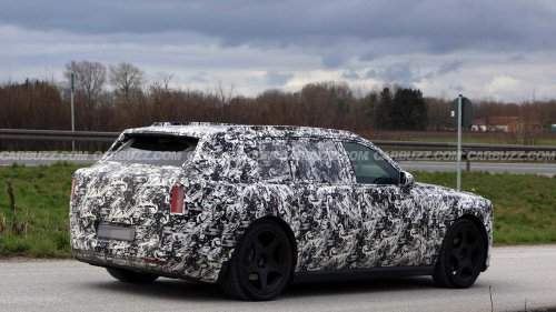 New Rolls-Royce SUV spied with its center-hinge hood clearly visible