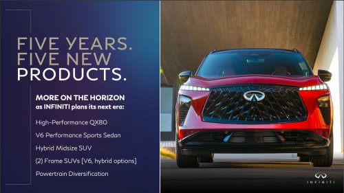 Infiniti, Infiniti confirms manual sedan, new SUVs, and performance strategy