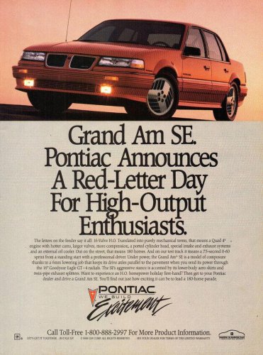 Pontiac, Ranking the best Pontiac Grand Am models of all time