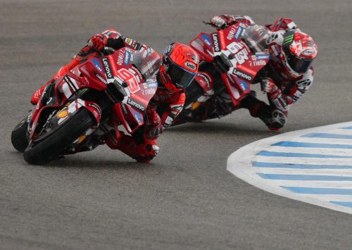 Marc Márquez, eufórico tras su milagro con Ducati frente a Bagnaia en el GP de España: 