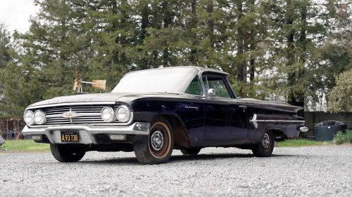 Chevy, Rare 1960 Chevy El Camino 348 tri-power barn find runs again